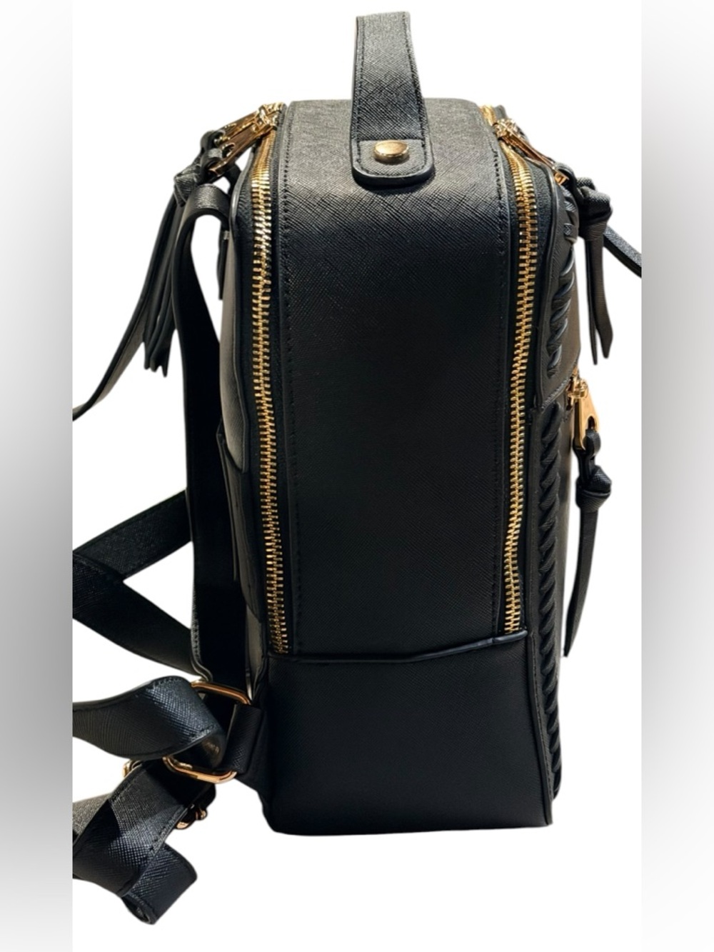 Calpak Black and Gold Kaya Mini Backpack Bag - Picture 6 of 11